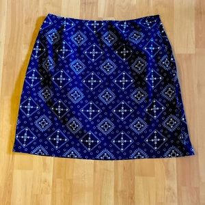 Sonoma Blue Bandana print skirt 12